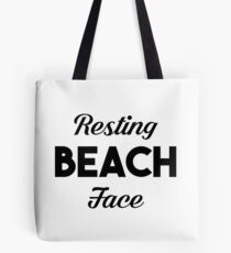 Resting Beach Face Tote Bag