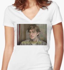 Time to Leave - Louis Theroux Women's Fitted V-Neck T-Shirt