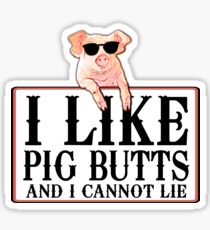 I Like Pig Butts and I Cannot Lie Sticker