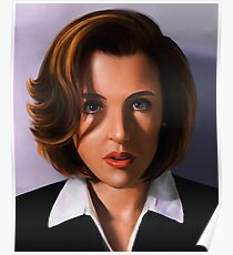 Portrait of Gillian Anderson Poster