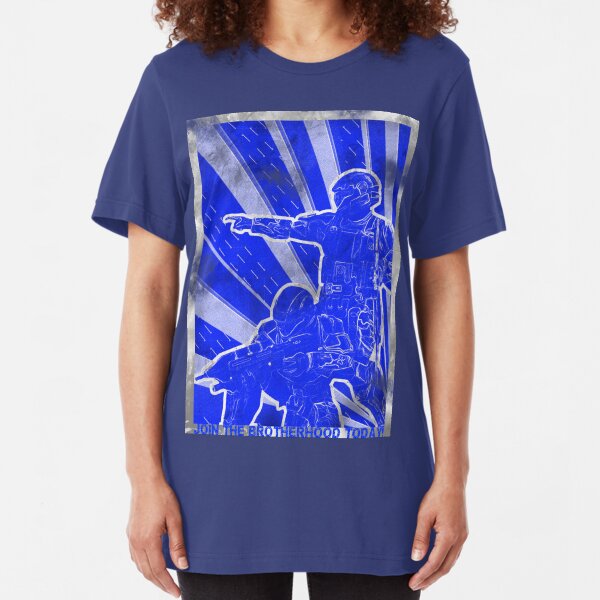 BLUE Army "ODST" Propaganda Slim Fit T-Shirt