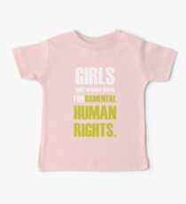 Girls Just Wanna Have (White + Lime) Baby T-Shirt