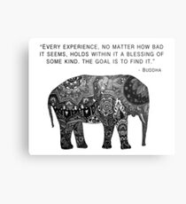 Lienzo metálico Elefante de la sabiduría de Buda