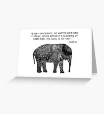 Tarjeta de felicitación Elefante de la sabiduría de Buda