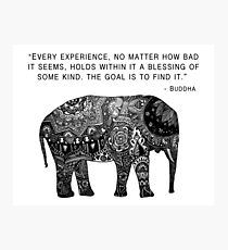 Buddha Wisdom Elephant Photographic Print