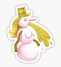 Cursed Austrian Snowman Princess with Botulism Enjoys a Puke (5 word v6) Sticker