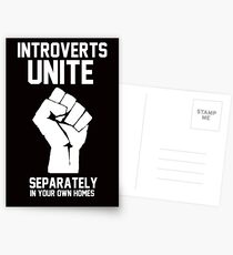 Introverts unite separately in your own homes Postcards