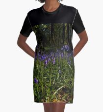 Bluebells in Prehen Woods Graphic T-Shirt Dress