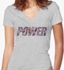 POWER Women's Fitted V-Neck T-Shirt