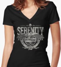Space Pioneers Women's Fitted V-Neck T-Shirt