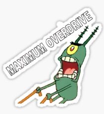 Maximum Overdrive Plankton Sticker Sticker