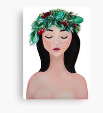 Laurel - christmas wreath crown Canvas Print