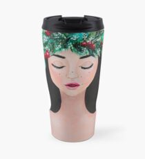 Laurel - christmas wreath crown Travel Mug