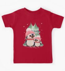 Cute Little Girl Penguins Kids Tee