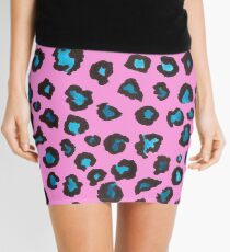 Pink Leopard spots Mini Skirt