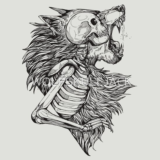 Wolf Skull: Stickers | Redbubble