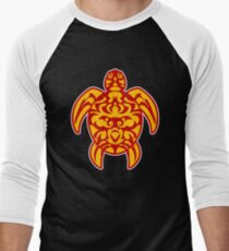 maori turtle turtle tribal tattoo Men's Baseball ¾ T-Shirt