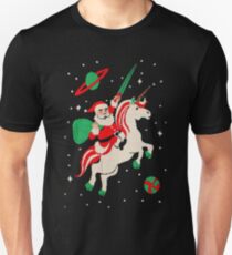 Santa and Unicorn Unisex T-Shirt
