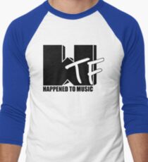 WTF Happened To Music Solid Men's Baseball ¾ T-Shirt