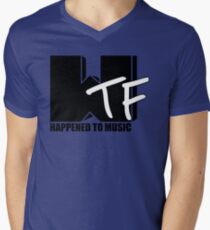 WTF Happened To Music Solid Men's V-Neck T-Shirt