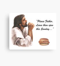 Jesus Chick-fil-a Metal Print