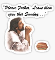 Jesus Chick-fil-a Sticker