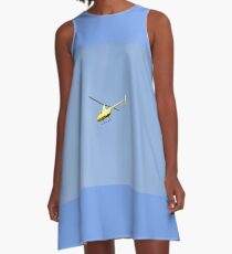 Yellow R44 Helicopter A-Line Dress