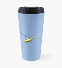 Yellow R44 Helicopter Travel Mug