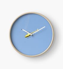 Yellow R44 Helicopter Clock