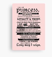 I Am a Princess Canvas Print