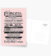 I Am a Princess Postcards