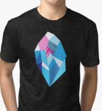 Camiseta de tejido mixto Cristales de patrón brillante