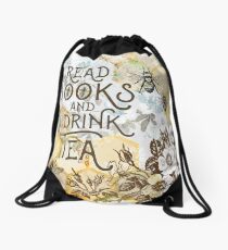 Bienen Tee und Bücher Rucksackbeutel