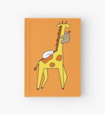 Giraffe Sloth and Cat Hardcover Journal
