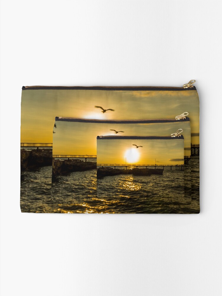 Alternate view of Fly off into the sunset Zipper Pouch