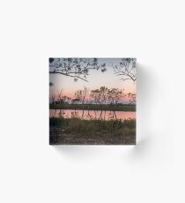 Queensland outback sunset Acrylic Block