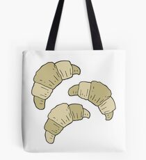cartoon croissants Tote Bag