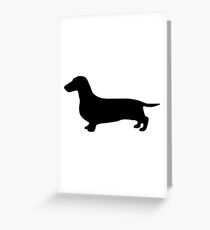 Dachshund Silhouette Greeting Card