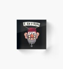 gravity falls i eat kids balloon Acrylic Block