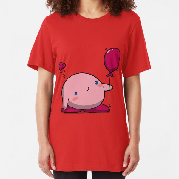 Little Pink Balloon Slim Fit T-Shirt