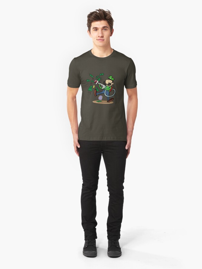 Alternate view of Green Ghost Hunter Slim Fit T-Shirt