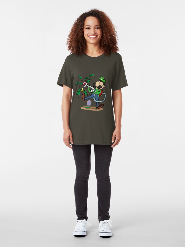 Alternate view of Green Ghost Hunter Slim Fit T-Shirt