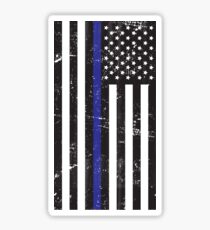 Blue Lives Matter Flag Distressed Sticker