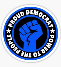 Proud Democrat Blue Sticker
