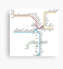 Los Angeles Metro Rail Map Canvas Print