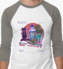 Vaporwave Fiji Bottle Men's Baseball ¾ T-Shirt