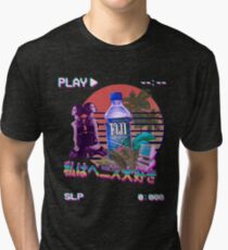 Vaporwave Fiji Bottle Tri-blend T-Shirt
