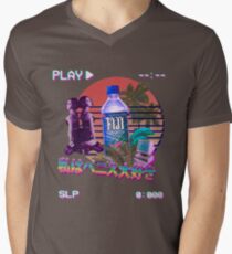 Vaporwave Fiji Bottle Men's V-Neck T-Shirt