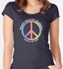 Women's March On Washington Peace Sign Women's Fitted Scoop T-Shirt