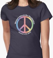 Women's March On Washington Peace Sign Women's Fitted T-Shirt